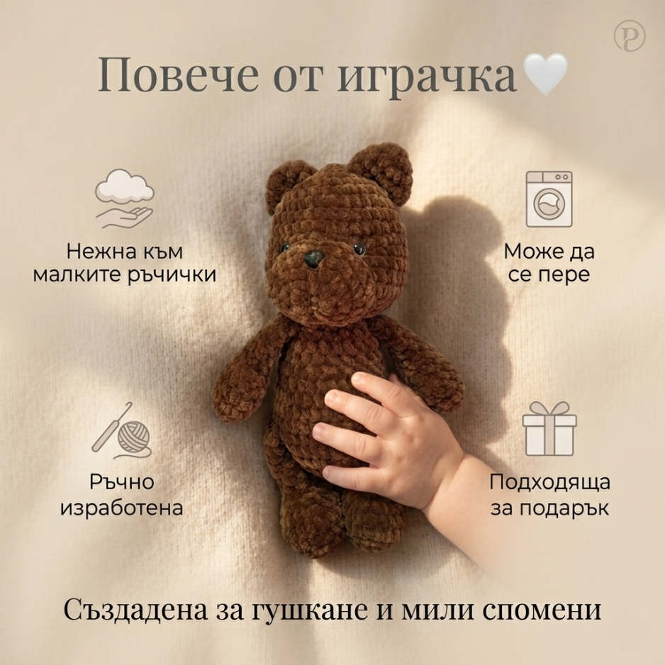Плетена играчка Мече